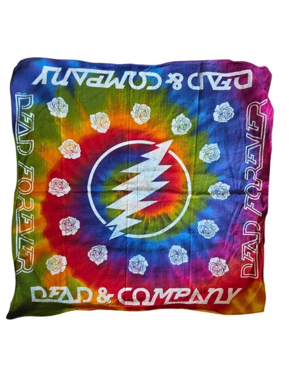Dead & Company Bandana Dead Forever Vegas Sphere Tour 2024 Tie Dye OS